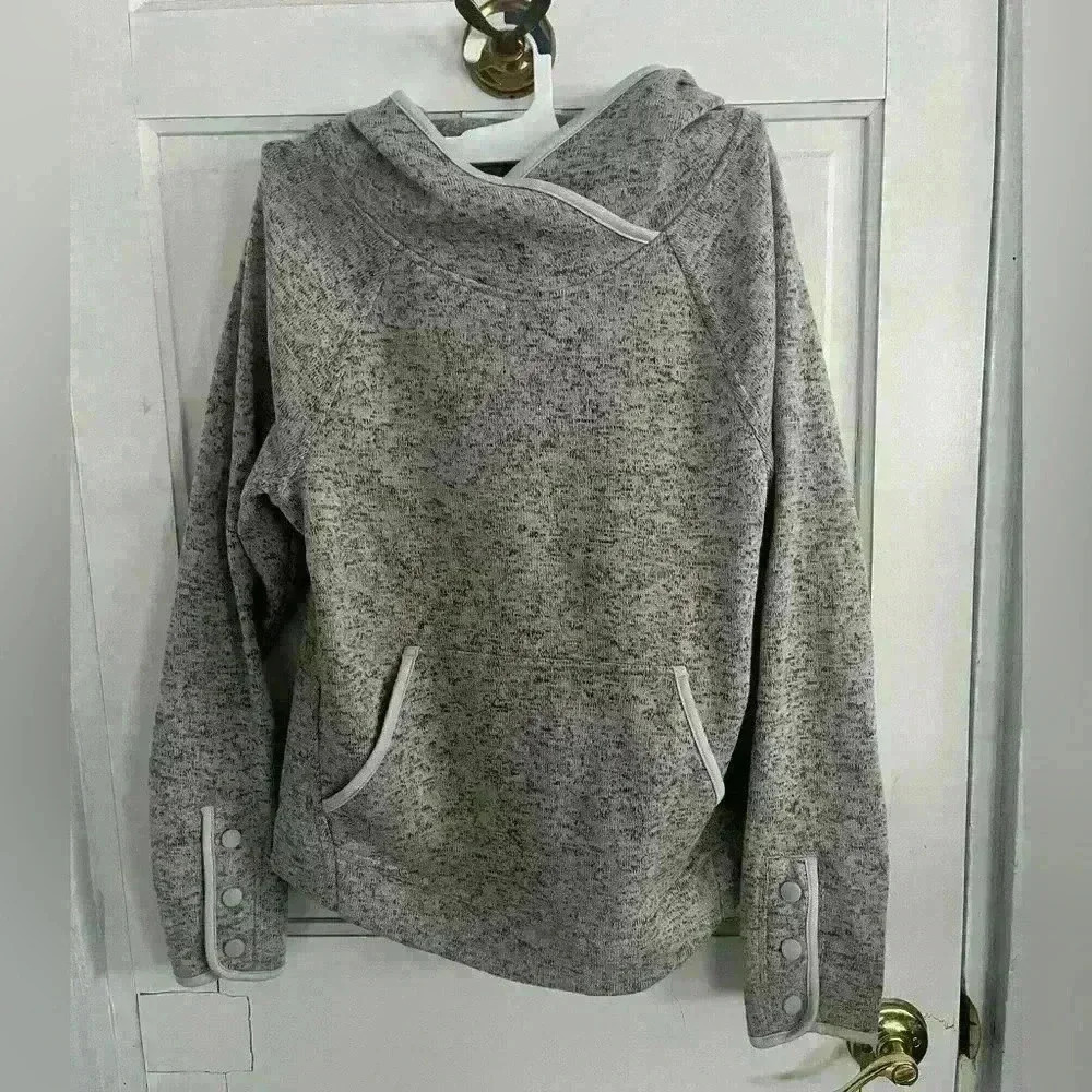 Champion Gray Women’s Hoodie | Crossover Sweatshirt | Size Small